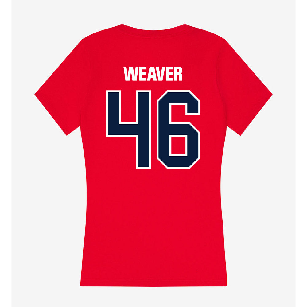 Liberty - NCAA Baseball : Braden Weaver - Women's V-Neck T-Shirt-1
