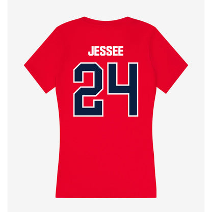 Liberty - NCAA Softball : Savannah Jessee - Women's V-Neck T-Shirt-1