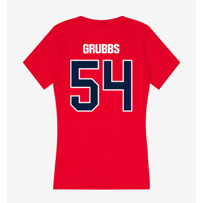 Liberty - NCAA Football : Cal Grubbs - Women's V-Neck T-Shirt-1