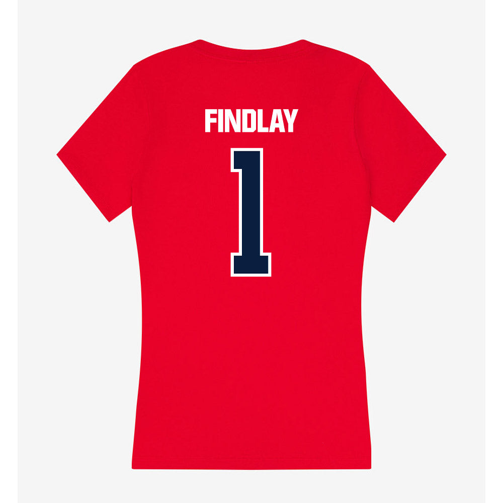 Liberty - NCAA Softball : Abigail Findlay - Women's V-Neck T-Shirt-1