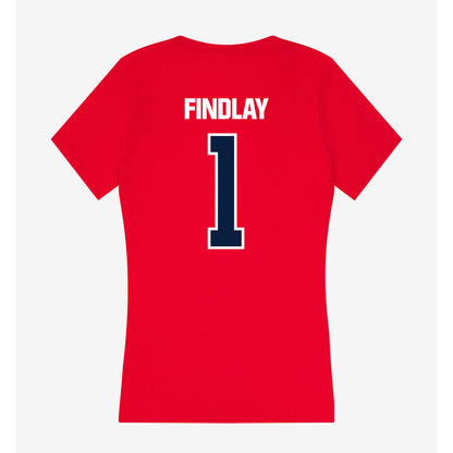 Liberty - NCAA Softball : Abigail Findlay - Women's V-Neck T-Shirt-1