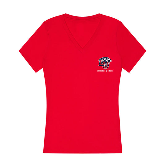 Liberty - NCAA Women's Swimming & Diving : Elizabeth Mumau - Women's V-Neck T-Shirt-0