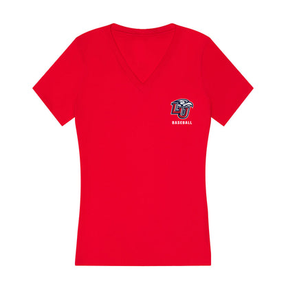 Liberty - NCAA Baseball : Easton Swofford - Women's V-Neck T-Shirt-0