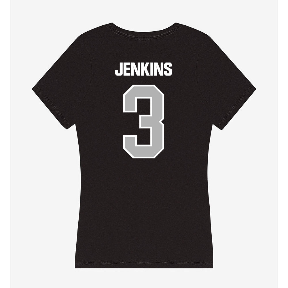 Troy - NCAA Women's Basketball : Emani Jenkins - Women's V-Neck T-Shirt-1