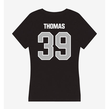 Troy - NCAA Football : JaQueraius Thomas - Women's V-Neck T-Shirt-1