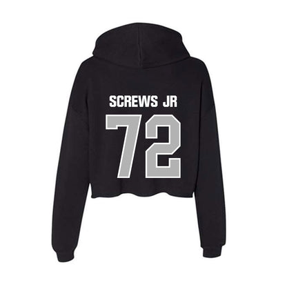 Troy - NCAA Football : Patrick Screws Jr - Women's Crop Fleece Hoodie-1