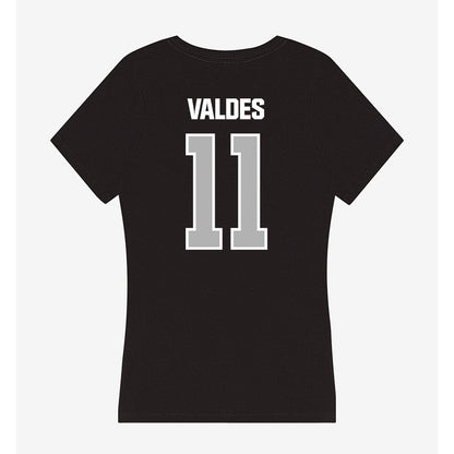 Troy - NCAA Men's Basketball : Victor Valdes - Women's V-Neck T-Shirt-1