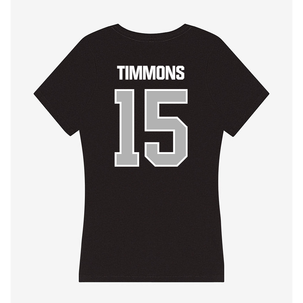 Troy - NCAA Women's Basketball : Jasmine Timmons - Women's V-Neck T-Shirt-1