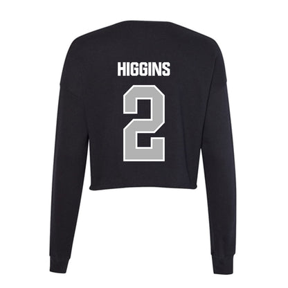 Troy - NCAA Football : Peyton Higgins - Women's Cropped Crew Fleece-1