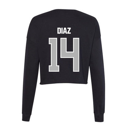 Troy - NCAA Baseball : Zaid Diaz - Women's Cropped Crew Fleece-1