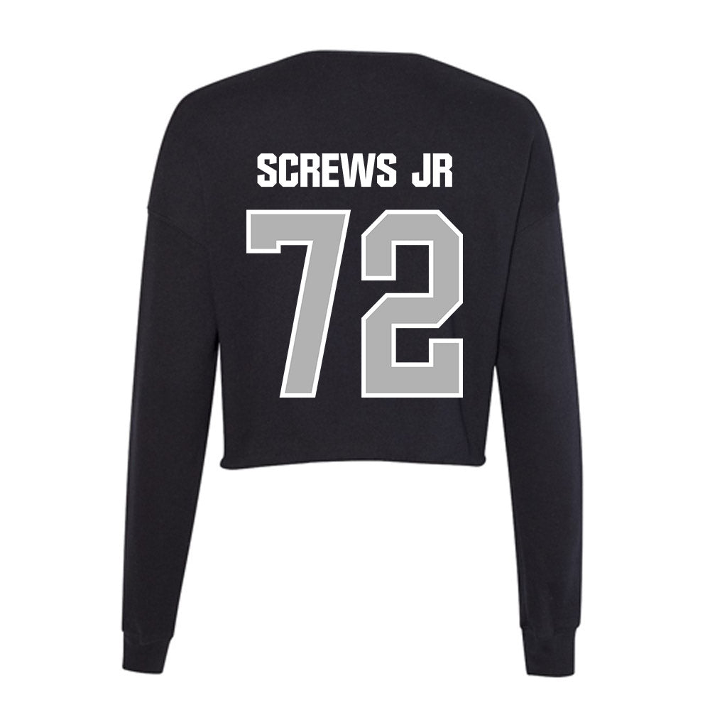 Troy - NCAA Football : Patrick Screws Jr - Women's Cropped Crew Fleece-1
