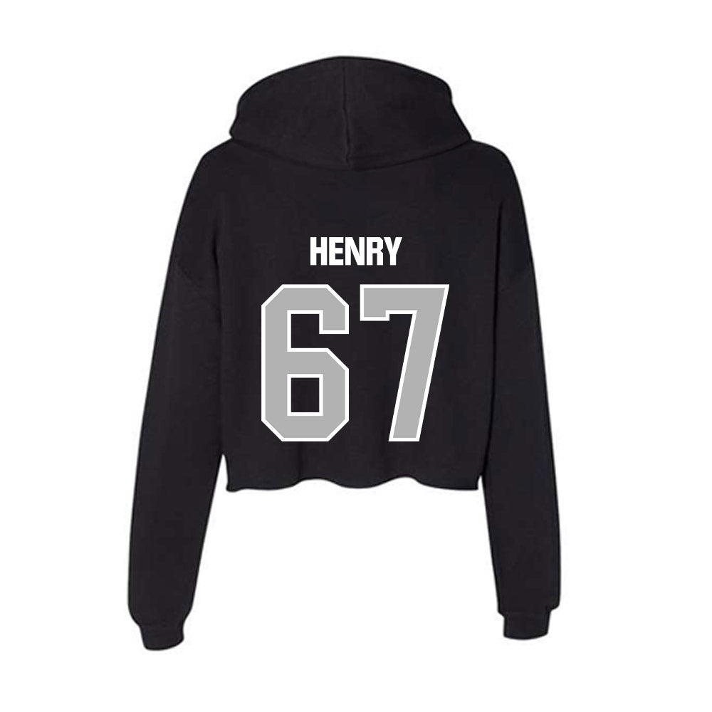 Troy - NCAA Football : Matt Henry - Women's Crop Fleece Hoodie-1