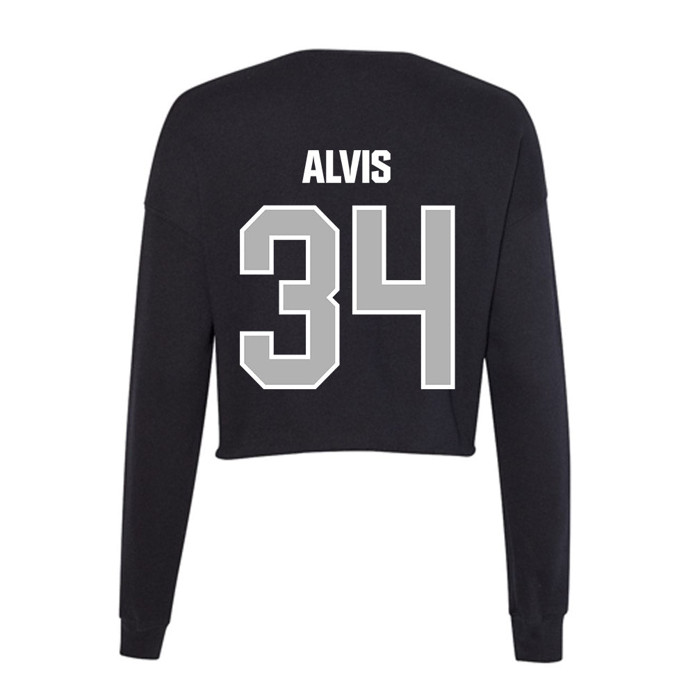 Troy - NCAA Football : Jeremiah Alvis - Women's Cropped Crew Fleece-1