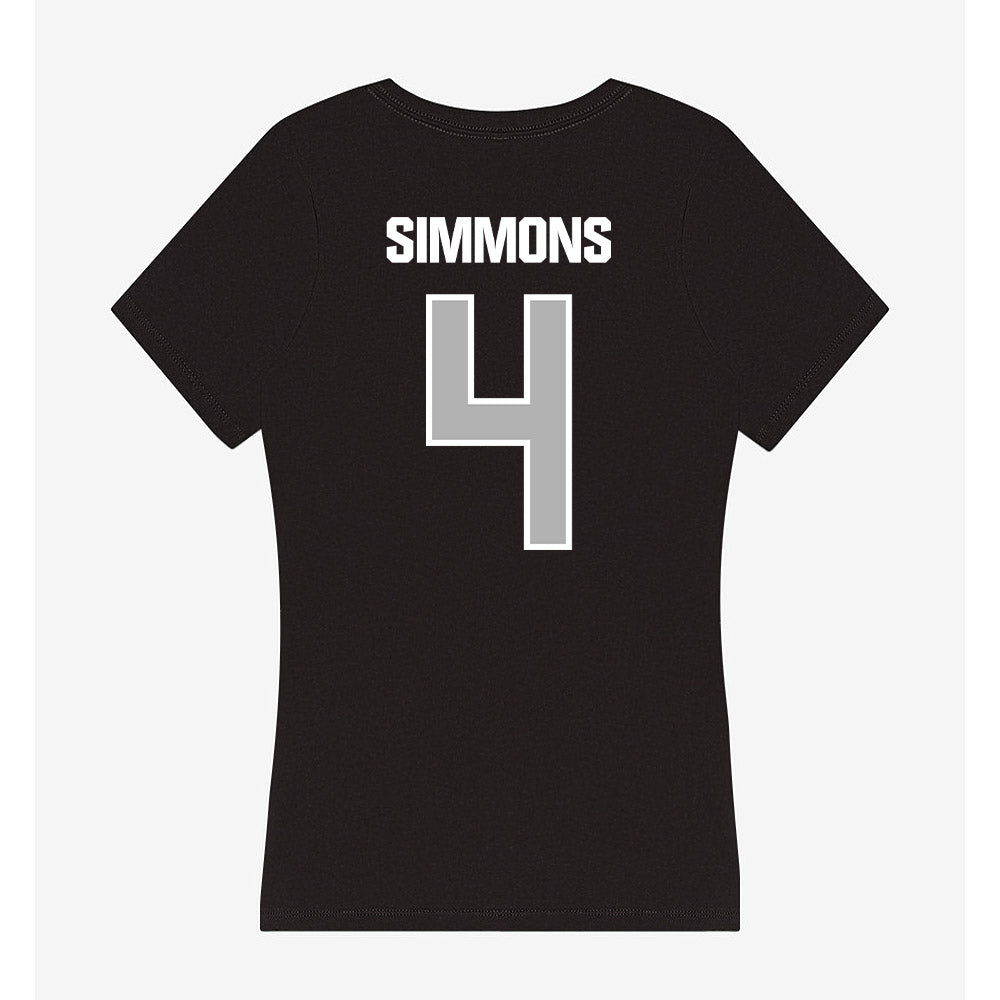 Troy - NCAA Women's Basketball : Jashanti Simmons - Women's V-Neck T-Shirt-1