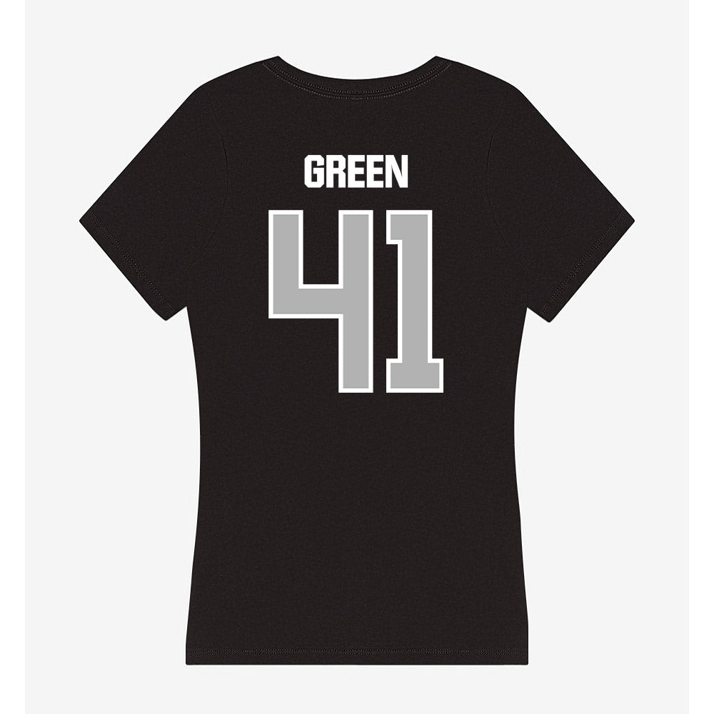 Troy - NCAA Football : Makel Green - Women's V-Neck T-Shirt-1