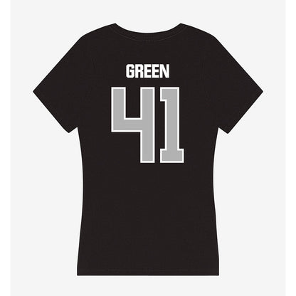 Troy - NCAA Football : Makel Green - Women's V-Neck T-Shirt-1