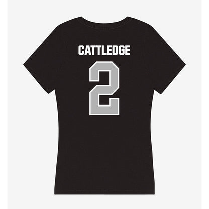 Troy - NCAA Football : Steven Cattledge - Women's V-Neck T-Shirt-1