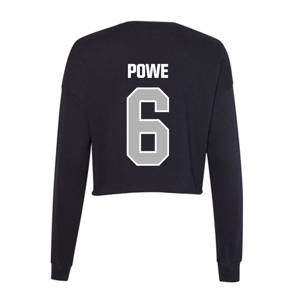 Troy - NCAA Football : Justin Powe - Women's Cropped Crew Fleece-1