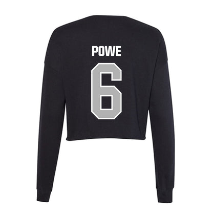Troy - NCAA Football : Justin Powe - Women's Cropped Crew Fleece-1