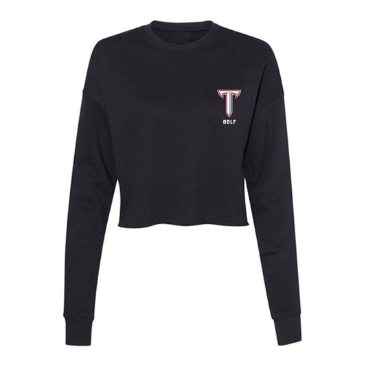 Troy - NCAA Men's Golf : Grant Yerger - Women's Cropped Crew Fleece-0