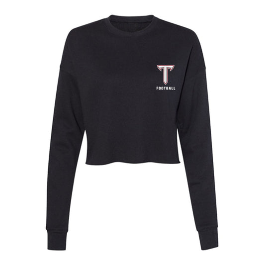 Troy - NCAA Football : Quintrayvion Taylor - Women's Cropped Crew Fleece-0