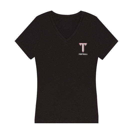 Troy - NCAA Football : William Crowder - Women's V-Neck T-Shirt-0
