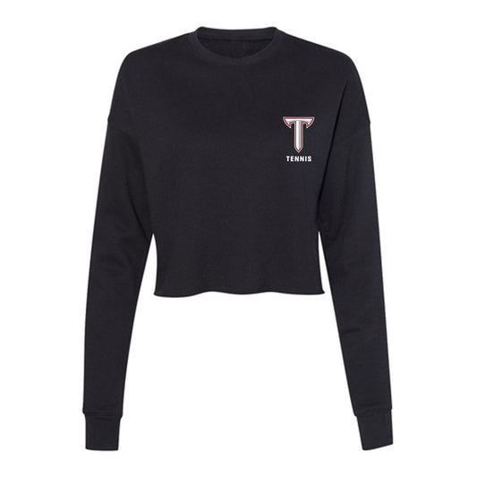 Troy - NCAA Men's Tennis : Hiiro Sakamoto - Women's Cropped Crew Fleece-0