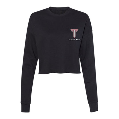Troy - NCAA Men's Track & Field : Sam Megginson - Women's Cropped Crew Fleece-0
