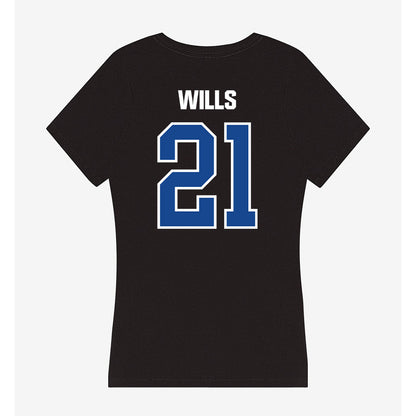 Grand Valley - NCAA Football : Quinn Wills - Women's V-Neck T-Shirt-1