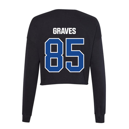 Grand Valley - NCAA Football : Eli Graves - Women's Cropped Crew Fleece-1