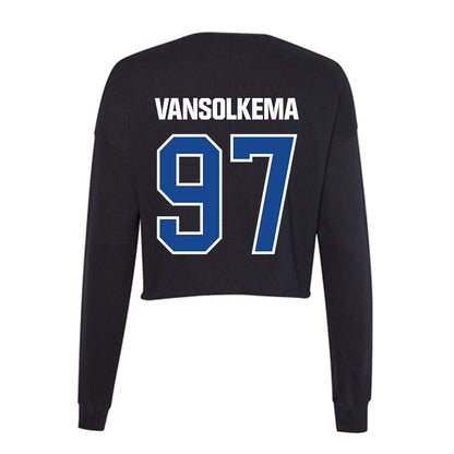 Grand Valley - NCAA Football : Camren VanSolkema - Women's Cropped Crew Fleece-1