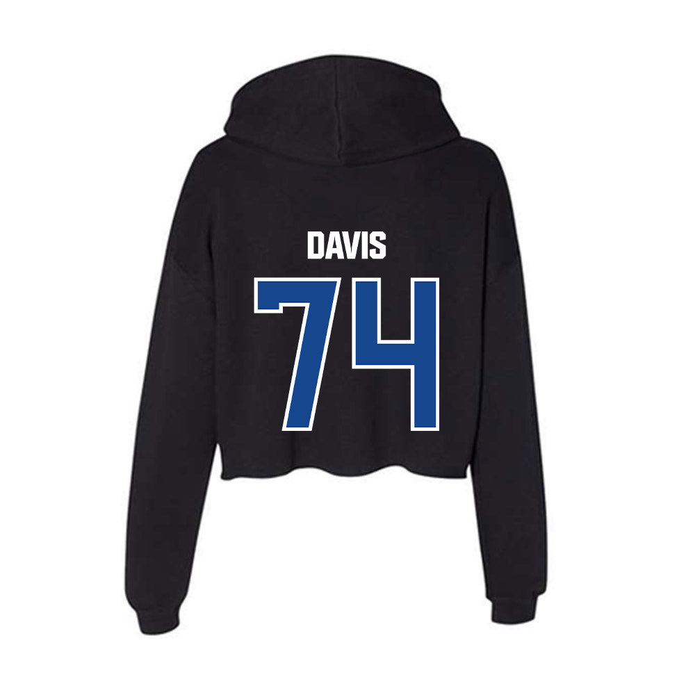 Grand Valley - NCAA Football : Jordan Davis - Women's Crop Fleece Hoodie-1