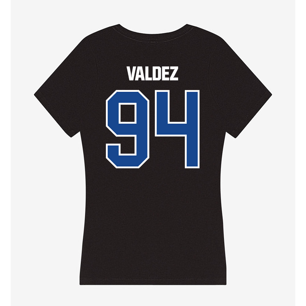 Grand Valley - NCAA Football : Elias Valdez - Women's V-Neck T-Shirt-1
