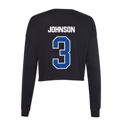 Grand Valley - NCAA Football : Donovan Johnson - Women's Cropped Crew Fleece-1