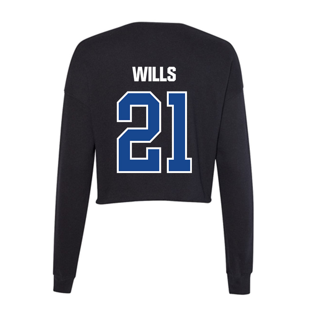 Grand Valley - NCAA Football : Quinn Wills - Women's Cropped Crew Fleece-1