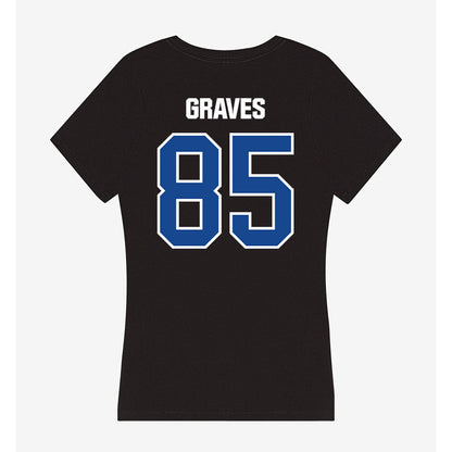 Grand Valley - NCAA Football : Eli Graves - Women's V-Neck T-Shirt-1