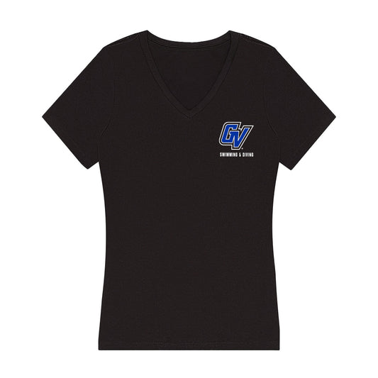 Grand Valley - NCAA Women's Swimming & Diving : Alex Evans - Women's V-Neck T-Shirt-0