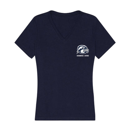 UNF - NCAA Women's Swimming & Diving : allea jensen - Women's V-Neck T-Shirt-0