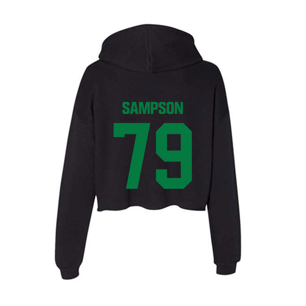 North Texas - NCAA Football : Howard Sampson - Women's Crop Fleece Hoodie-1