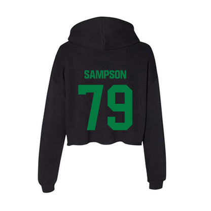 North Texas - NCAA Football : Howard Sampson - Women's Crop Fleece Hoodie-1