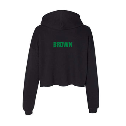 North Texas - NCAA Men's Track & Field : Makenden Brown - Women's Crop Fleece Hoodie-1