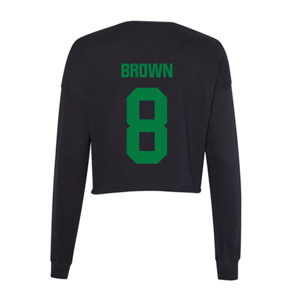 North Texas - NCAA Football : Jordan Brown - Women's Cropped Crew Fleece-1