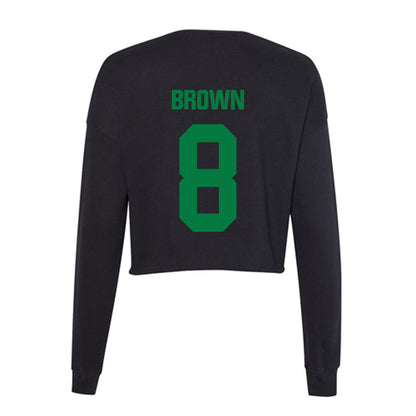 North Texas - NCAA Football : Jordan Brown - Women's Cropped Crew Fleece-1