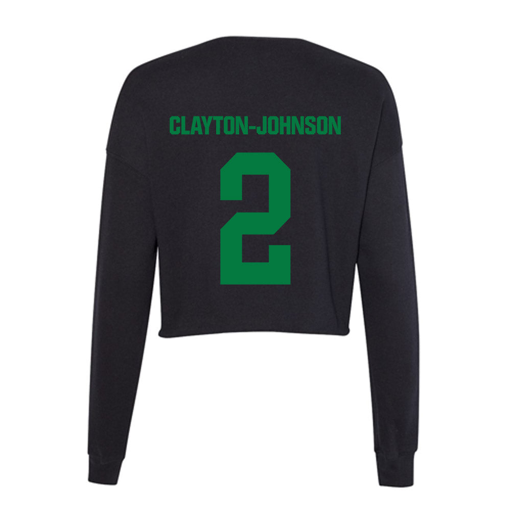 North Texas - NCAA Football : Shaadie Clayton-Johnson - Women's Cropped Crew Fleece-1