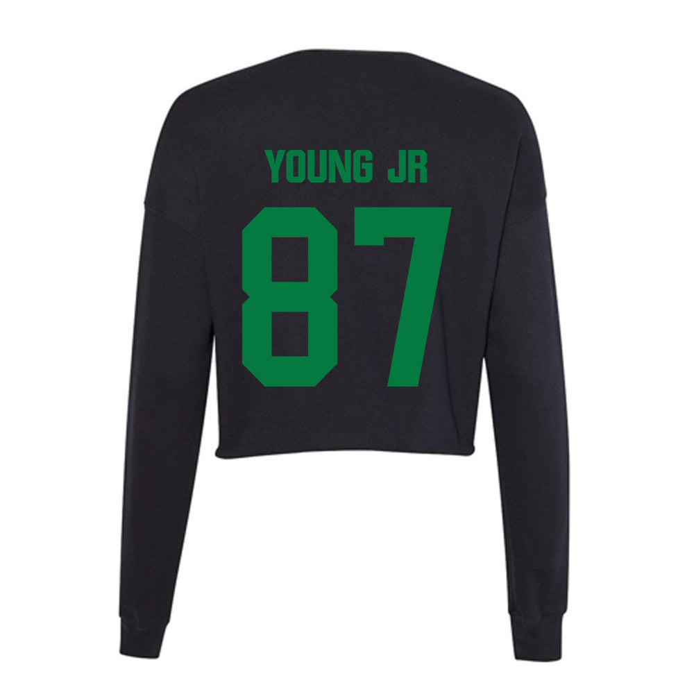 North Texas - NCAA Football : Brandon Young Jr - Women's Cropped Crew Fleece-1