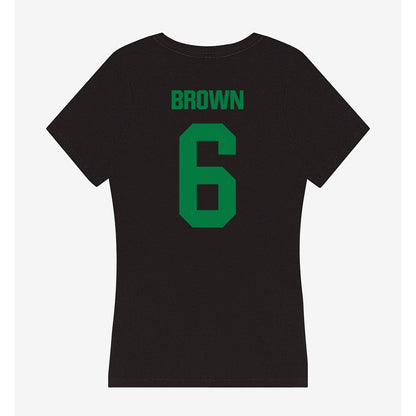 North Texas - NCAA Women's Soccer : Summer Brown - Women's V-Neck T-Shirt-1