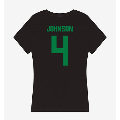 North Texas - NCAA Baseball : Kendyl Johnson - Women's V-Neck T-Shirt-1