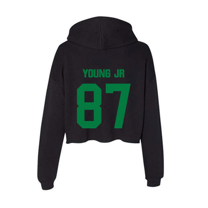North Texas - NCAA Football : Brandon Young Jr - Women's Crop Fleece Hoodie-1