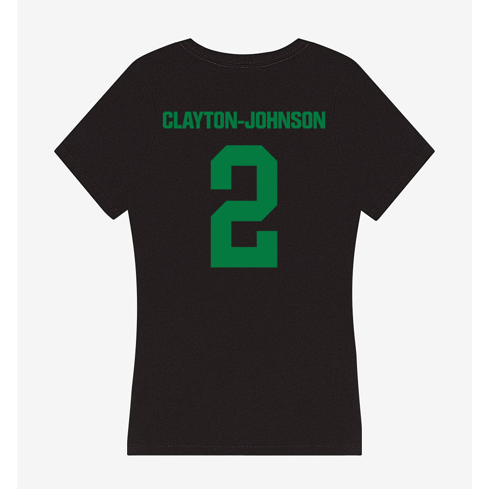 North Texas - NCAA Football : Shaadie Clayton-Johnson - Women's V-Neck T-Shirt-1
