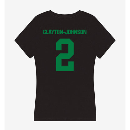 North Texas - NCAA Football : Shaadie Clayton-Johnson - Women's V-Neck T-Shirt-1